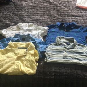 Boys set of 5 short sleeve polo shirts